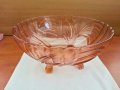 ретро стъклена купа фруктиера чиния, снимка 2