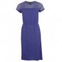 Лятна  дантелена права рокля в наситен син цвят , снимка 1 - Рокли - 27480000
