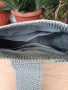 Плетена ръчно дамска чанта сива, снимка 3