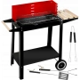 Градинско барбекю на колела, емайлирана стомана, 4 степени + Подарък 3 прибора, снимка 7