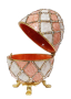 Фаберже стил, яйце-кутийка за бижута, инкрустирана с кристали, в луксозна подаръчна кутия., снимка 4
