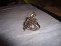 ФИГУРАЛЕН АЖУРЕН СРЕБЪРЕН АРТ ПРЪСТЕН - ПЕПЕРУДА ОКСИДИРАНО СРЕБРО 925 МАЙСТОРСКА ИЗРАБОТКА 28818, снимка 10