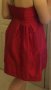 Дамска официална червена сатенена рокля, снимка 3