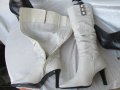 КАТО НОВИ дамски 36 - 37 кожени ботуши- бели,естествена кожа, made in BRAZIL, снимка 16
