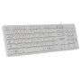 Makki нископрофилна кирилизирана клавиатура Keyboard USB BG - бяла, снимка 1 - Клавиатури и мишки - 43063686