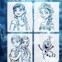 4 вида Елза Анна Замръзлалото Кралство Frozen стенсил шаблон спрей торта украса сладки Scrapbooking, снимка 1