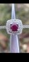 Сребърен пръстен с естествен рубин, снимка 1 - Пръстени - 43523514