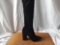 №36 Елегантни дамски ботуши над коляното; с ток; имитация на велур, снимка 7