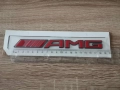 Mercedes Benz AMG червена емблема с черен кант, снимка 2