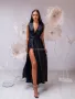Черна дълга дамска луксозна рокля , снимка 1