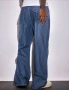Нови baggy дънки райета сини Casual Loose Fit Jeans панталони карго Л/34, снимка 2