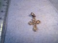 ПОСРЕБРЕНО МИНИАТЮРНО РАЗПЯТИЕ с КРИСТАЛЧЕТА - НАГРЪДЕН КРЪСТ КРЪСТЧЕ 24692, снимка 5