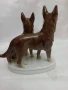 Порцеланова стара немска  фирмена пластика -"Двете  овчарки"- Grafenthal , снимка 6