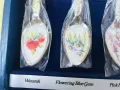 Красиви посребрени лъжички от Япония с диви цветя - 7 бр, снимка 3
