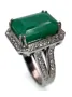 Дамски пръстен с 9ct.Emerald и 0,90ct.diamond's, снимка 3