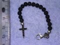 ЧАСТ от СРЕБЪРНА ГРИВНА СРЕБРО 925 с ТОПЧЕТА от ВУЛКАНИЧЕН КАМЪК и МАРКАЗИТИ на КРЪСТЧЕТО 40987, снимка 4