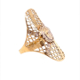 Златен дамски пръстен 3,95гр. размер:58 14кр. проба:585 модел:22994-3, снимка 2
