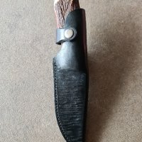 Нож дамаска стомана рог и сребро, снимка 2 - Ножове - 43639119