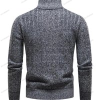 Мъжки ежедневен пуловер с V-образно деколте и цип със стояща яка, 3цвята - 023, снимка 16 - Пуловери - 43148208