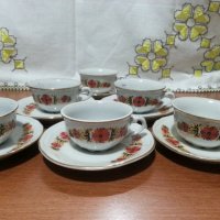Стар български порцелан чашки за кафе барок , снимка 8 - Антикварни и старинни предмети - 42963030