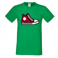 Мъжка тениска 8-bit shoe red, снимка 2 - Тениски - 33028258