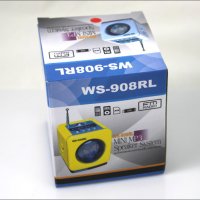 MP3 тонколонка с радио WS-908RL, снимка 5 - Bluetooth тонколони - 28508835