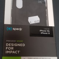 Протектор Speck Presidio Sport iPhone XS/X Black/Grey, снимка 4 - Калъфи, кейсове - 33351402