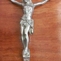 Посребрен старинен Исус, снимка 1 - Икони - 43541925