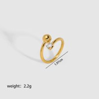 Елегантен пръстен в златно с цирконий, снимка 5 - Пръстени - 44042417