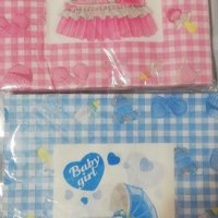 Baby Girl бебе розови сини 10 парти салфетки за рожден ден, снимка 1 - Други - 26337263