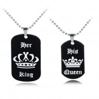 Плочки King & Queen комплект, снимка 1 - Колиета, медальони, синджири - 26517110