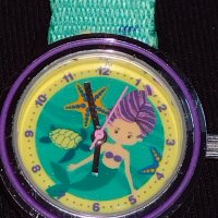 Красив детски часовник Морски свят Русалка свеж интересен модел 26790, снимка 3 - Детски - 43756250