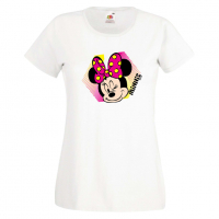 Дамска тениска Minnie Mouse 1 Подарък,Изненада,Рожден ден,, снимка 9 - Тениски - 36530694