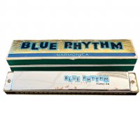 Стара хармоника - Blue Rhythm Harmonica. №3240, снимка 3 - Антикварни и старинни предмети - 39172755