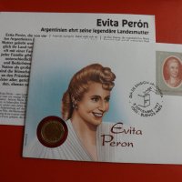 Numisbrief Numiscover Evita Peron 1 peso 1997, снимка 1 - Нумизматика и бонистика - 40860212