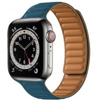 Магнитна каишка верижка Apple Watch 2/3/4/5/6/7/SE 38/40/41/42/44/45, снимка 2 - Аксесоари за Apple - 37721317