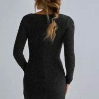 Kappahl- L-Официална рокля в черно и сребристо , снимка 1 - Рокли - 42393944