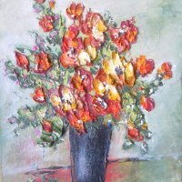 Цветя букет - Мима / Art by MiMa kartina painting oil картина __119, снимка 1 - Картини - 27489861
