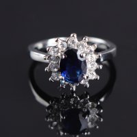 Сребърен пръстен Даяна, снимка 5 - Пръстени - 38041875