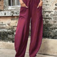 Дамски ежедневни еластични панталони, 5цвята, снимка 6 - Панталони - 44013718