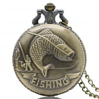 2. Красив Джобен часовник с риба риболов рибар улов въдица риболовец fishing, снимка 2 - Други ценни предмети - 32324677