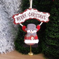 Коледна висяща фигура с табелка Merry Christmas и звънче, снимка 3 - Декорация за дома - 26861644