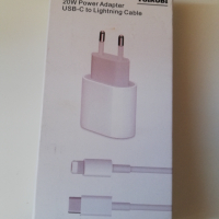  Качествено Зарядно устройство за бързо зареждане 20 W и кабел за данни  USB-C - Iphone, снимка 3 - Оригинални зарядни - 44877879