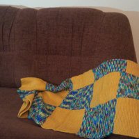 Ръчно плетено одеало /плетиво подарък hand made/, снимка 6 - Други - 34850449