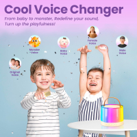 Детска караоке машина 4 в 1 нощна лампа Bluetooth високоговорител с 2 безжични микрофона за деца, снимка 7 - Музикални играчки - 44867222