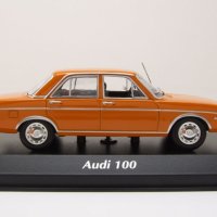 Audi 100 1969 - мащаб 1:43 на Minichamps моделът е нов в PVC дисплей-кейс, снимка 4 - Колекции - 43034908