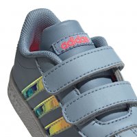 детски маратонки adidas VL Court Nubuck Infant Girls Trainers размер 19 с две лепенки, снимка 2 - Бебешки обувки - 33440925