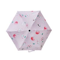 4451 Малък сгъваем чадър в калъф Плодове, с UV защита, противоветрен, снимка 4 - Други - 44127309