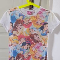 Детска фанелка / тениска с къс ръкав Disney princess, снимка 1 - Детски тениски и потници - 43283662
