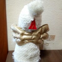 Уникално пухкаво бяло Коледно ангелче.Светещо., снимка 3 - Декорация за дома - 38515725